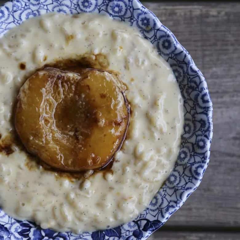 Modern Peaches and Cream Rice Pudding from foodiewithfamily.com