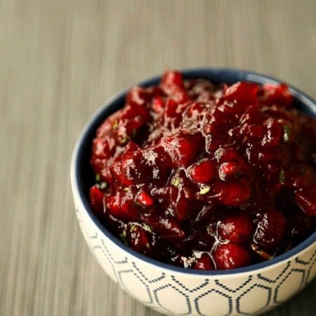 Sweet and Spicy Cranberry Sauce from foodiewithfamily.com