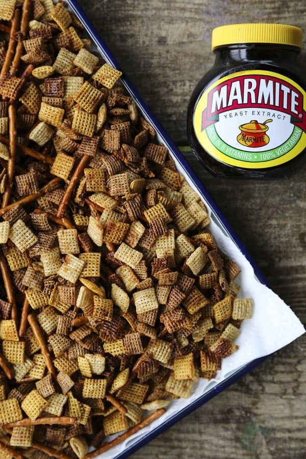 Marmite Chex Mix tastes like Worcester Sauce Twiglets! from foodiewithfamily.com