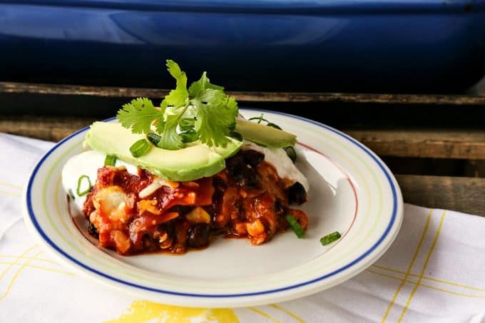 Easy TexMex Lasagna from foodiewithfamily.com