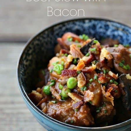 Best Slow-Cooker Beef Stew with Bacon from foodiewithfamily.com