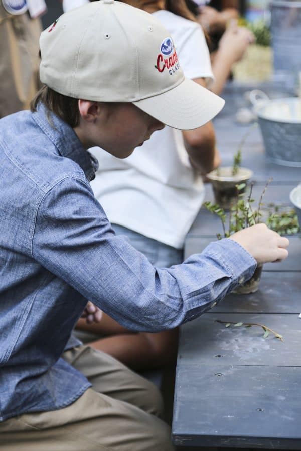 Ocean Spray® Cranberry Classroom making a bog.