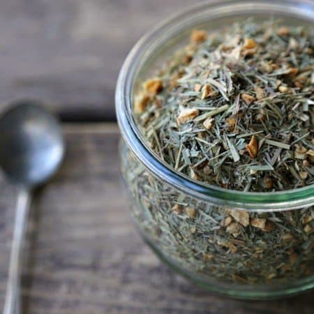 Tummy Tea Detox Herbal Tea Blend Lemongrass, Ginger, Lemon peel foodiewithfamily.com