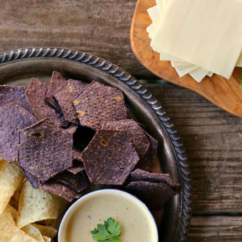 The Ultimate Queso Blanco Dip from foodiewithfamily.com #IAmDeliAmerican #Client