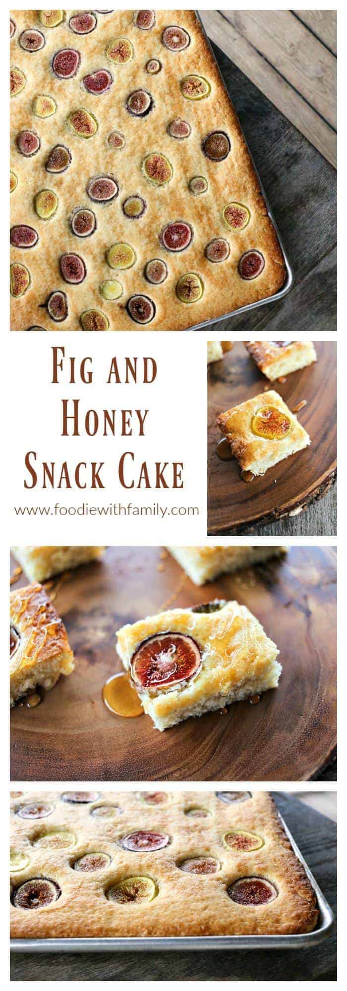 Simple buttery, vanilla Fig and Honey Snack Cake celebrates the brief glory of fresh figs!