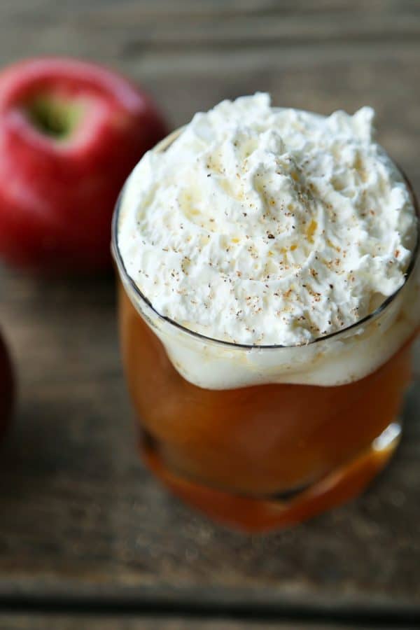 Hot Maple Bourbon Apple Cider from foodiewithfamily.com