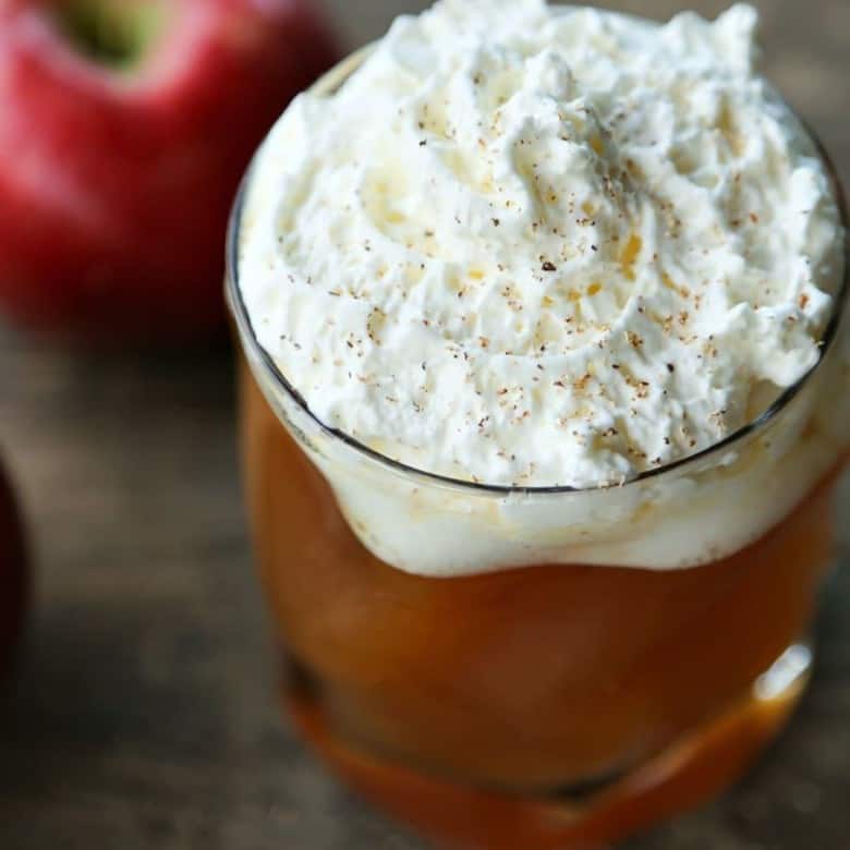 Hot Maple Bourbon Apple Cider from foodiewithfamily.com
