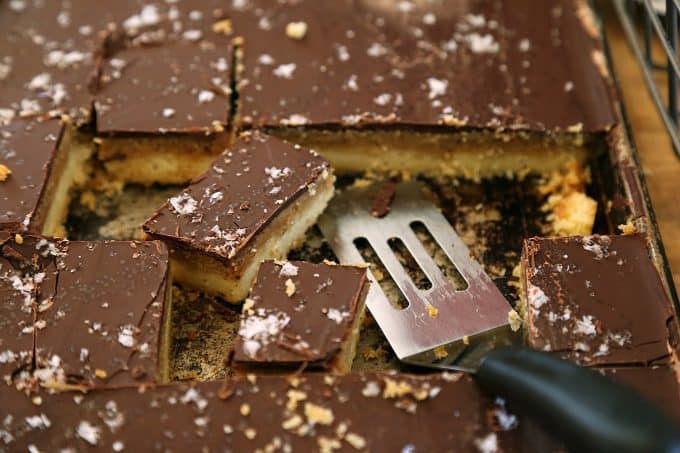 Selfish Bars - Chocolate Caramel Sugar Cookie Bars from foodiewithfamily.com