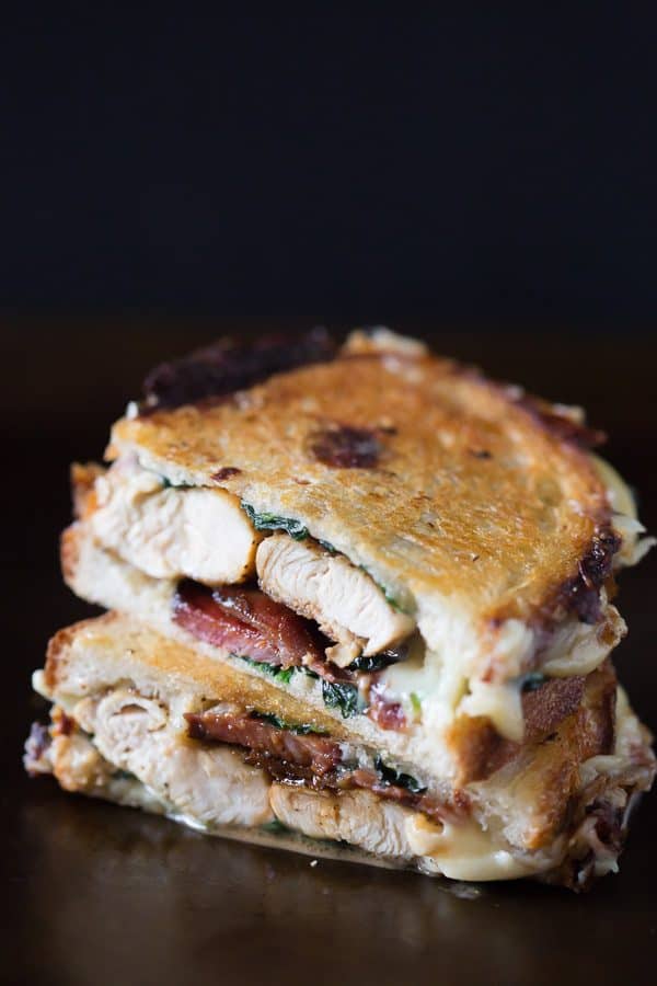 Chicken Bacon Spinach Grilled Cheese from Nutmeg Nanny