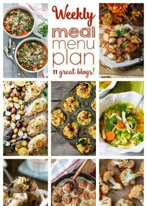 Easy Meal Plan Week 78: 11 top food bloggers bringing you a week's worth of dinners, side dishes, and desserts from foodiewithfamily and friends.