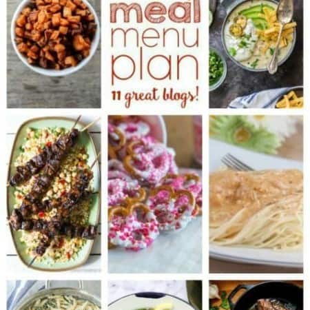 Easy Meal Plan Week 82: 11 great bloggers bringing you a full week of main dishes, side dishes and desserts.