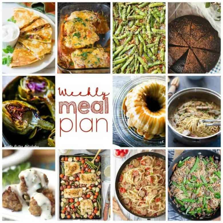 Easy Meal Plan Week 86- 11 Great Bloggers bringing you a week's worth of main dishes, side dishes, and desserts!