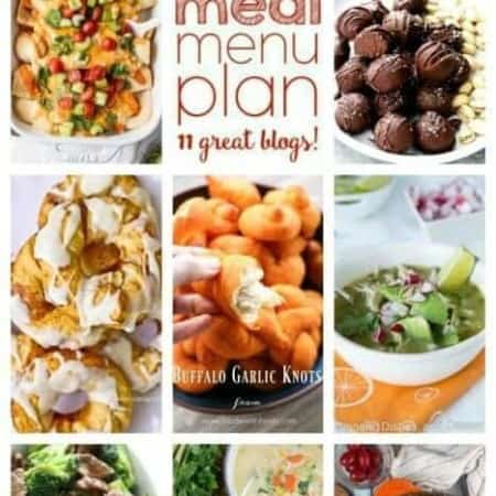 Easy Meal Plan Week 83 with 11 great bloggers bringing you a week's worth of main dishes, side dishes, and desserts!