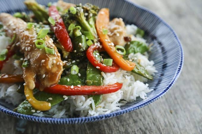 Fabulously fast, filling, and flavourful, this Asian Chicken Stir Fry Sheet Pan Meal will please everyone and feed a crowd economically. Fabulously fast, filling, and flavourful, this Asian Chicken Stir Fry Sheet Pan Meal will please everyone and feed a crowd economically. 