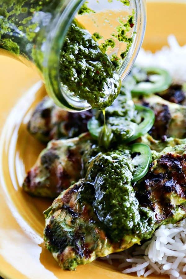 Bright, herbal, flavourful Chimichurri Chicken brings a burst of warmer-days-flavour to your table. Abundant herbs, garlic, and tender chicken make this super fast main dish a winner and a surefire addition to your regular rotation.