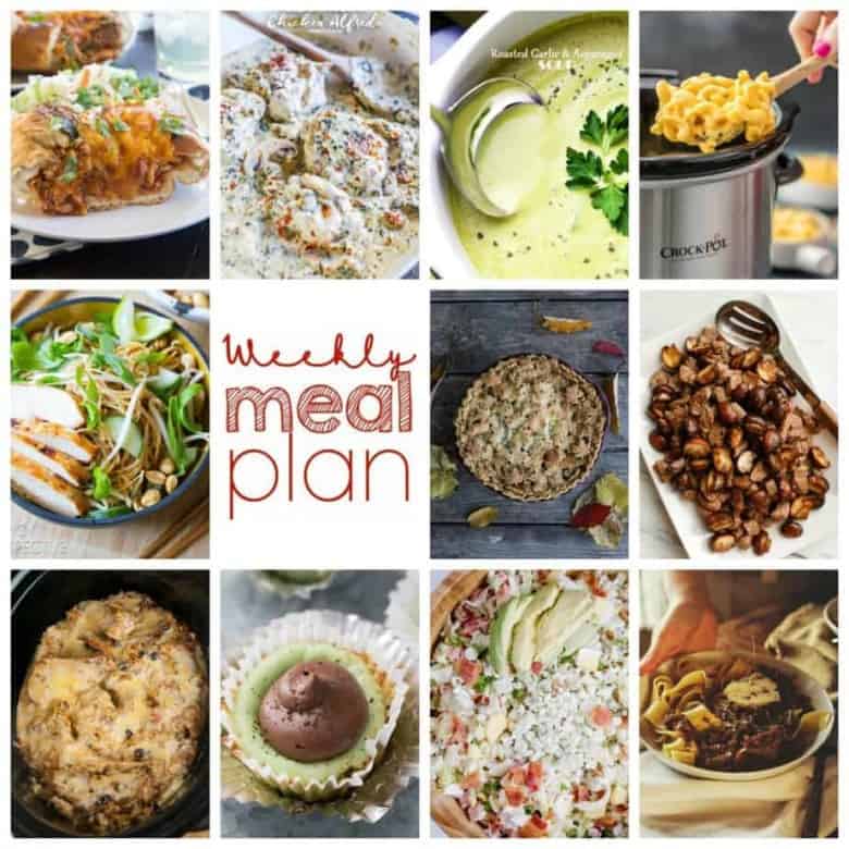 Easy Meal Plan Week 87: 11 top bloggers bringing you a week's worth of main dishes, side dishes, and desserts!