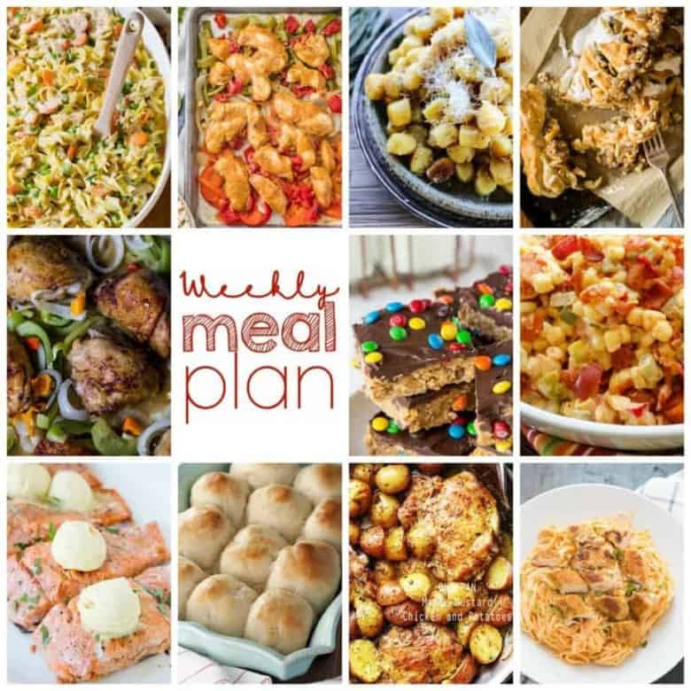 Easy Meal Plan Week 88- 11 Great bloggers bringing you a week's worth of main dishes, side dishes, and desserts!