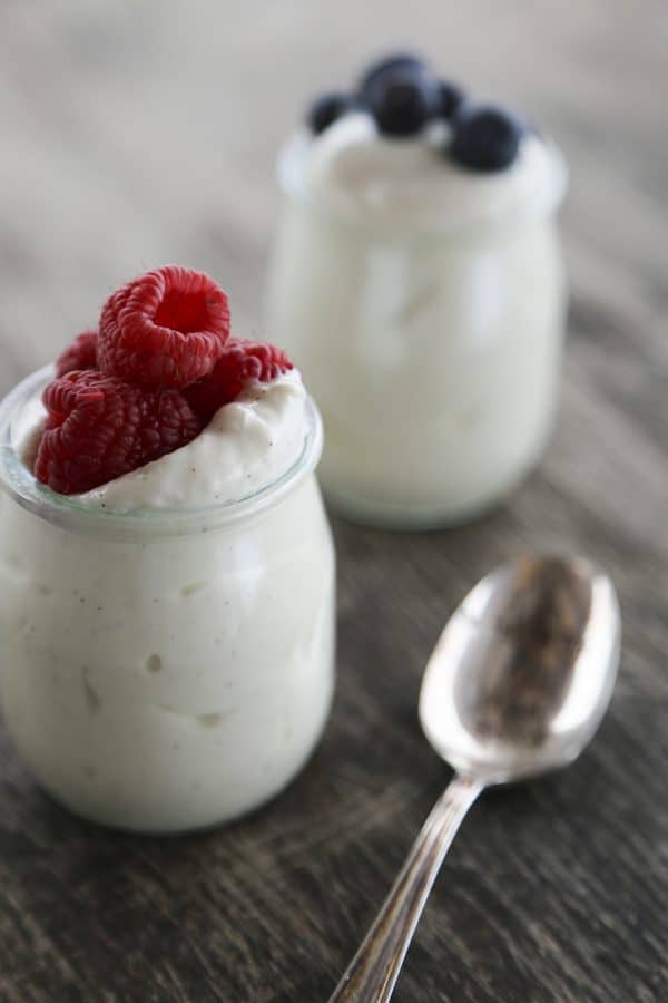 Super creamy, silky smooth, low fat, high protein, inexpensive, and easy as can be is homemade Icelandic Yogurt or Siggi's Copycat.