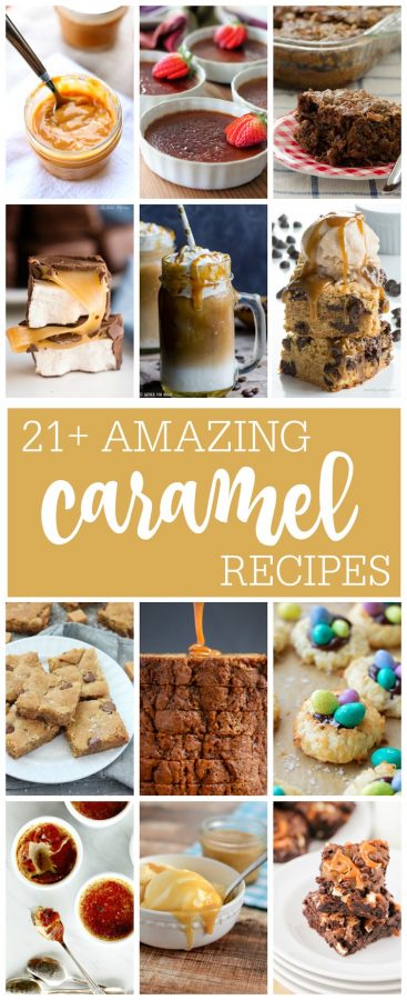 21 Amazing Caramel Recipes for #NationalCaramel Day plus Chai Creme Brulee: the thin layer of crisp burnt-sugar caramel sits on top of a velvety and smooth custard redolent with cinnamon, nutmeg, cardamom, and other spices; it tastes just like a caramel chai latte.