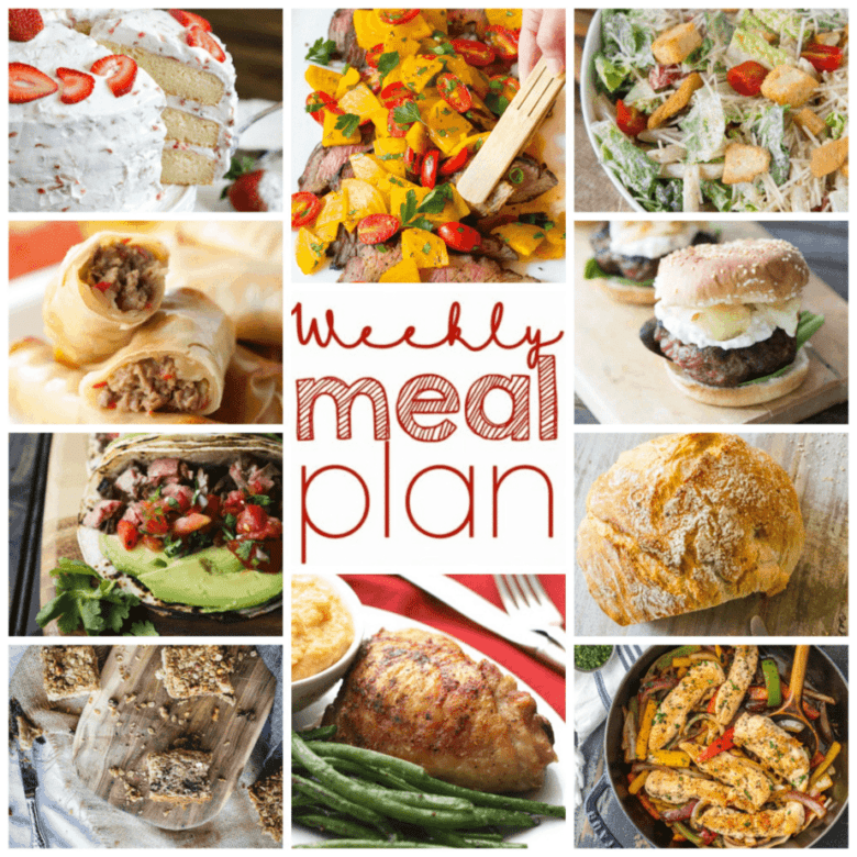 Easy Meal Plan Week 97: 10 great bloggers bringing you a week's worth of main dishes, side dishes, and desserts to make mealtime easy!