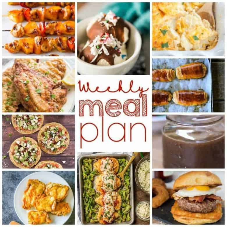 Easy Meal Plan Week 98: 10 great bloggers bringing you a week's worth of main dishes, side dishes, and desserts to make mealtime easy!