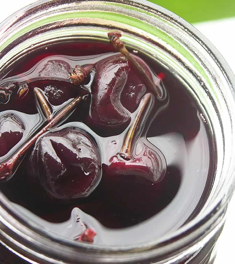 Rum Soaked Preserved Cherries and Boozy Cherry Molasses