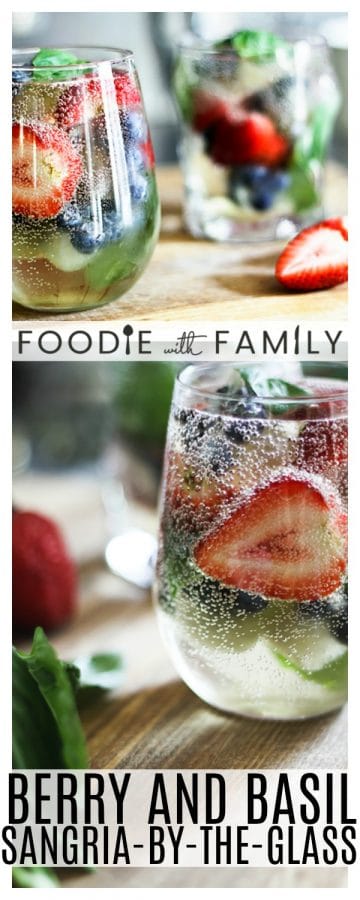 Mixed Berry Sangria by the glass with a Mocktail variation! www.foodiewithfamily.com