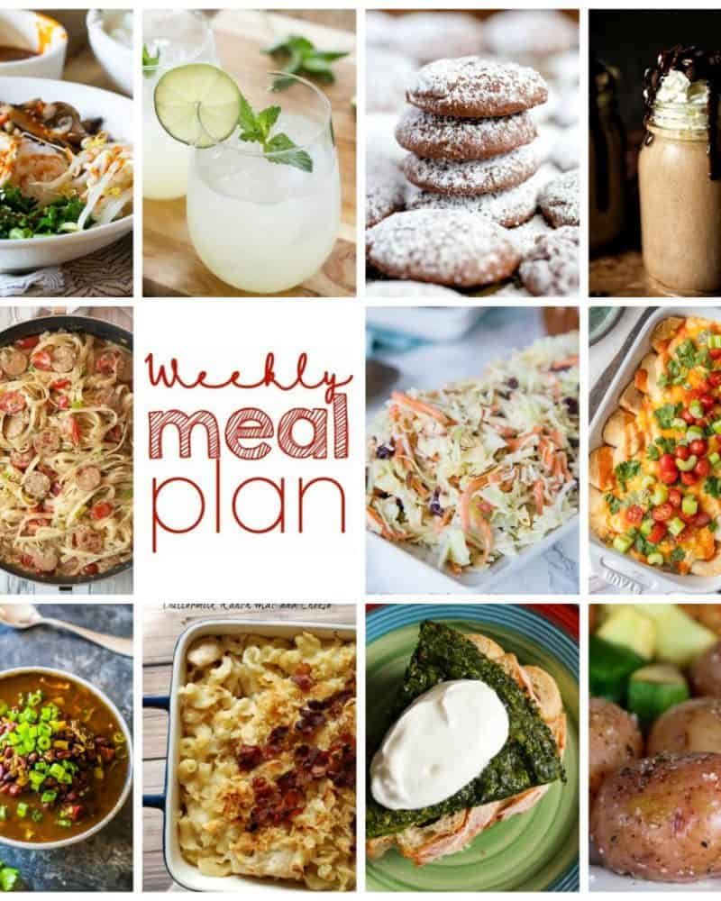 Easy Meal Plan Week 101- 10 top bloggers briging you a week's worth of main dishes, side dishes, beverages, and desserts!