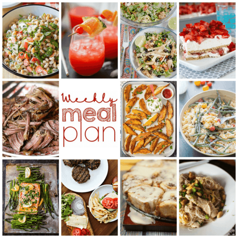 Easy Meal Plan Week 104 - 10 top bloggers bringing you a week's worth of excellent main dishes, side dishes, beverages, and desserts.