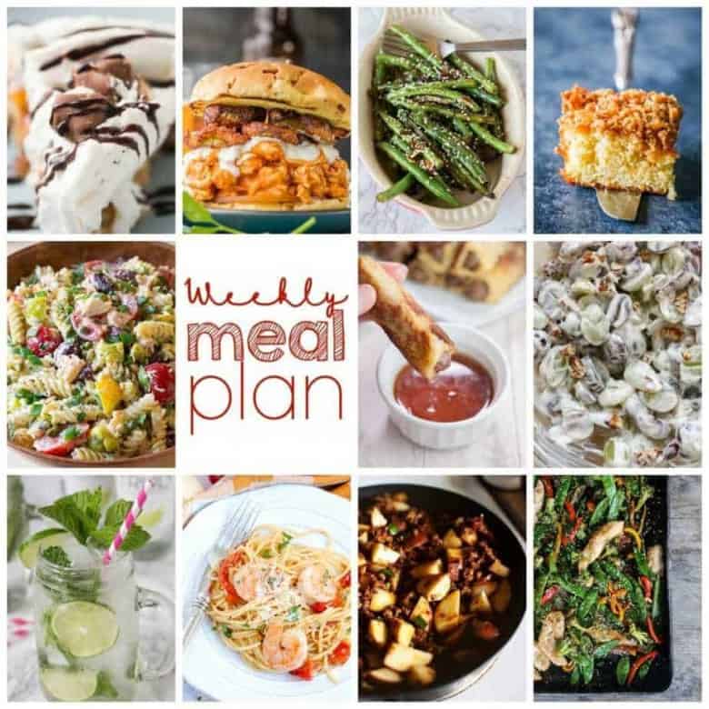 Easy Meal Plan Week 107: 10 great bloggers bringing you a wealth of main dishes, side dishes, beverages, and desserts for your week!