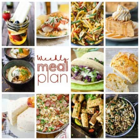 Easy Meal Plan Week 111- 10 Great Bloggers bringing you a week's worth of main dishes, side dishes, beverages, and desserts.