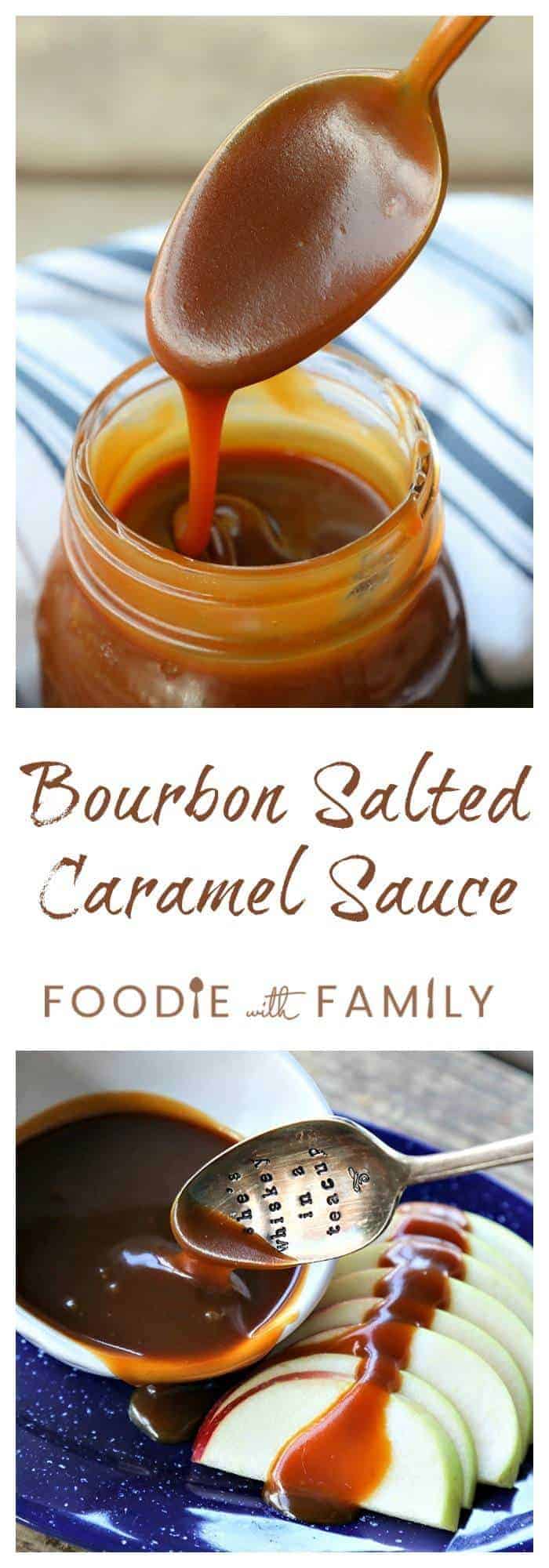 Ultra-smooth, velvety, rich, and dead simple, Bourbon Salted Caramel is sweet with a little background hint of bourbon to keep things exciting.