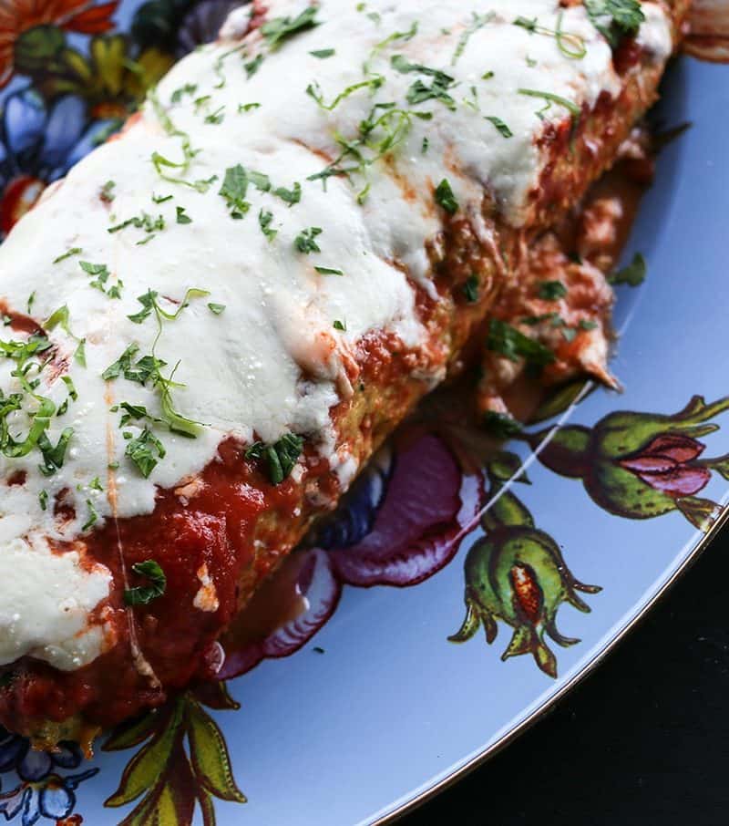 Chicken Parmesan Meatloaf from The Weeknight Dinner Cookbook on foodiewithfamily