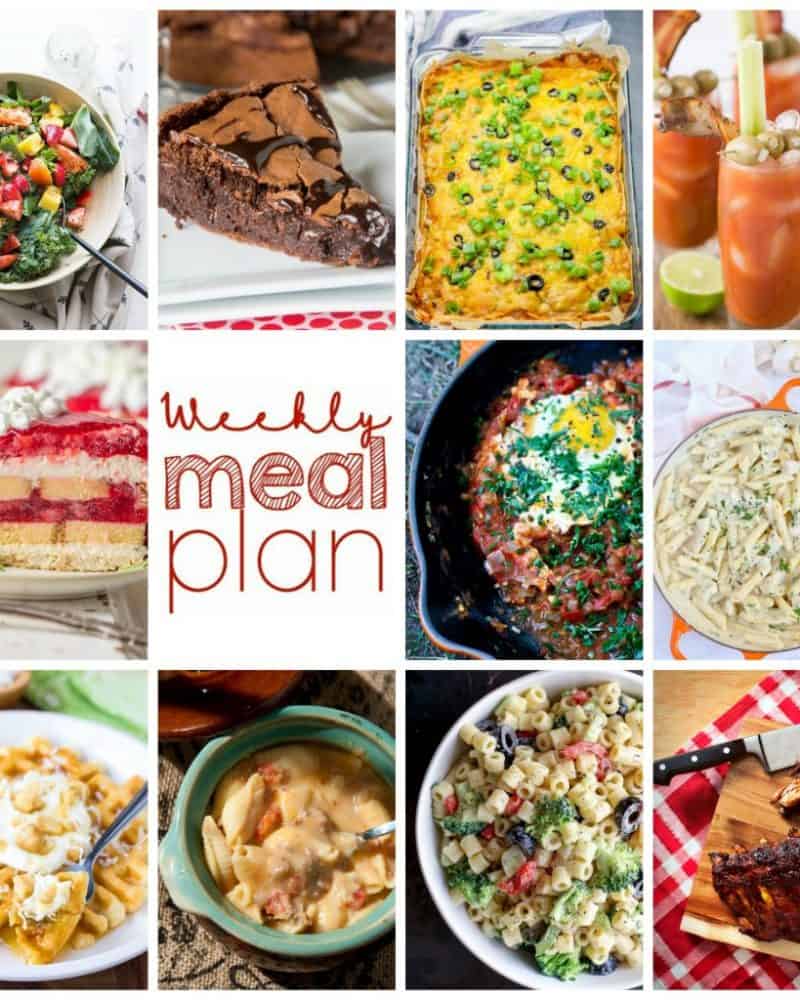 Easy Meal Plan Week 115- 10 great bloggers bringing you a week's worth of main dishes, side dishes, beverages, and desserts!