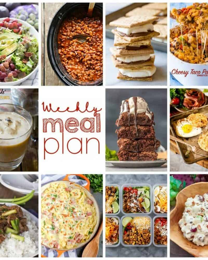 Easy Meal Plan Week 117- 10 great bloggers bringing you an entire week's worth of main dishes, side dishes, beverages, and desserts!