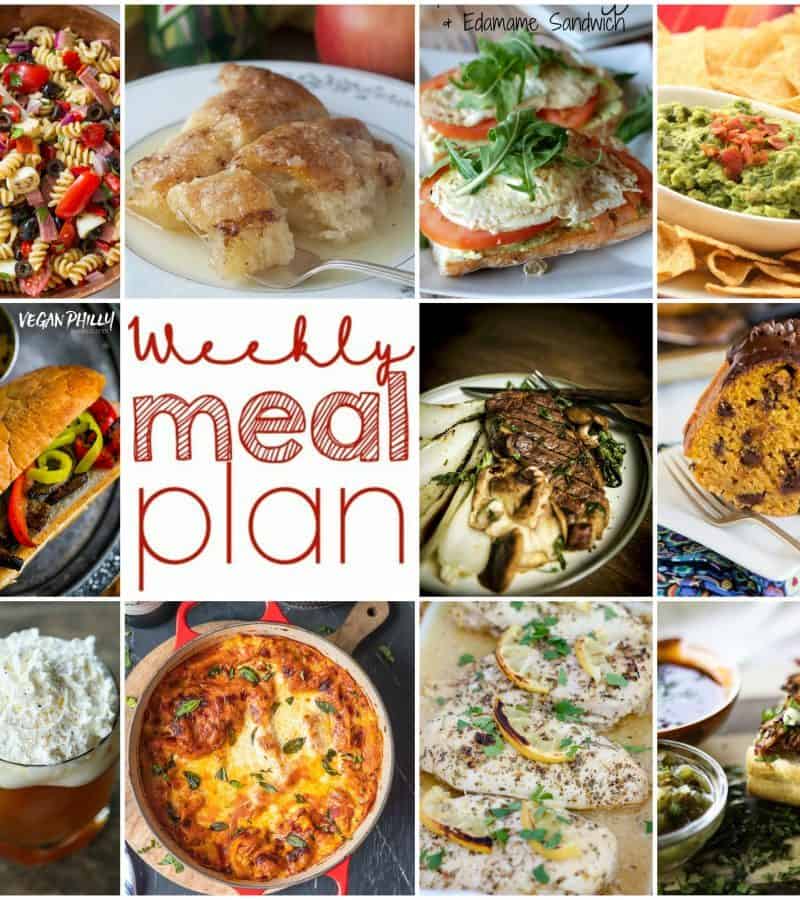 Easy Meal Plan Week 119- 10 great bloggers bringing you a week's worth of main dishes, side dishes, desserts, and beverages!