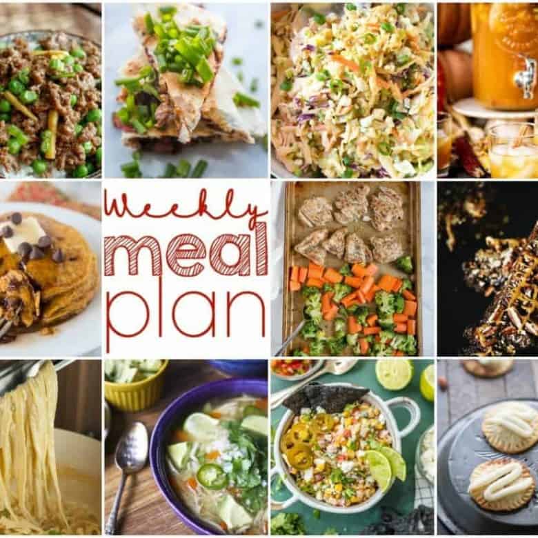 Easy Meal Plan Week 118- 10 great bloggers bringing you a week's worth of main dishes, side dishes, beverages, and desserts!