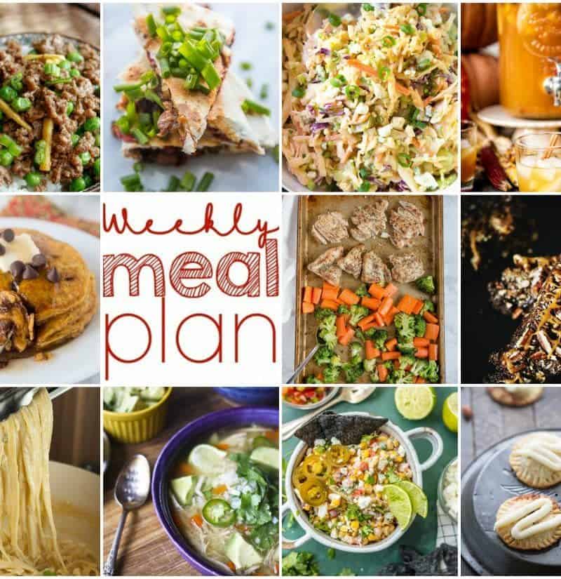 Easy Meal Plan Week 118- 10 great bloggers bringing you a week's worth of main dishes, side dishes, beverages, and desserts!