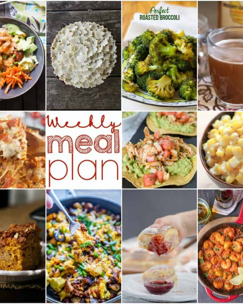 Easy Meal Plan Week 120- 10 top bloggers bringing you a week's worth of main sihes, side dishes, beverages, and desserts.