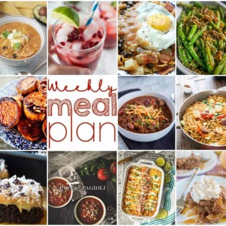 Easy Meal Plan Week 121: 10 Great bloggers bringing you a week's worth of main dishes, side dishes, beverages, and desserts.