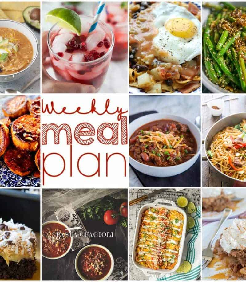 Easy Meal Plan Week 121: 10 Great bloggers bringing you a week's worth of main dishes, side dishes, beverages, and desserts.