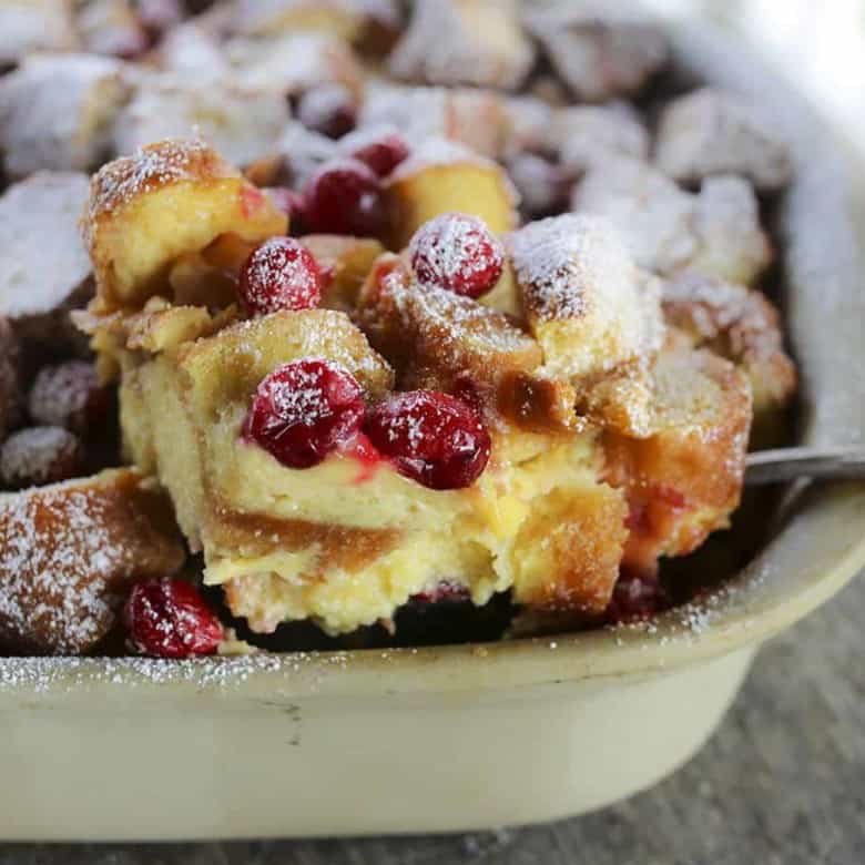 Cranberry Eggnog Doughnut Bread Pudding Foodie With Family