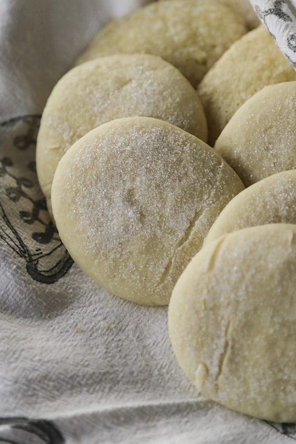 The Legendary Sugar Cookies baked by the thousands by hand from the kitchen of Martha Stokoe. These tender, fluffy, delicate, old-fashioned buttermilk sugar cookies are truly the stuff of legend.