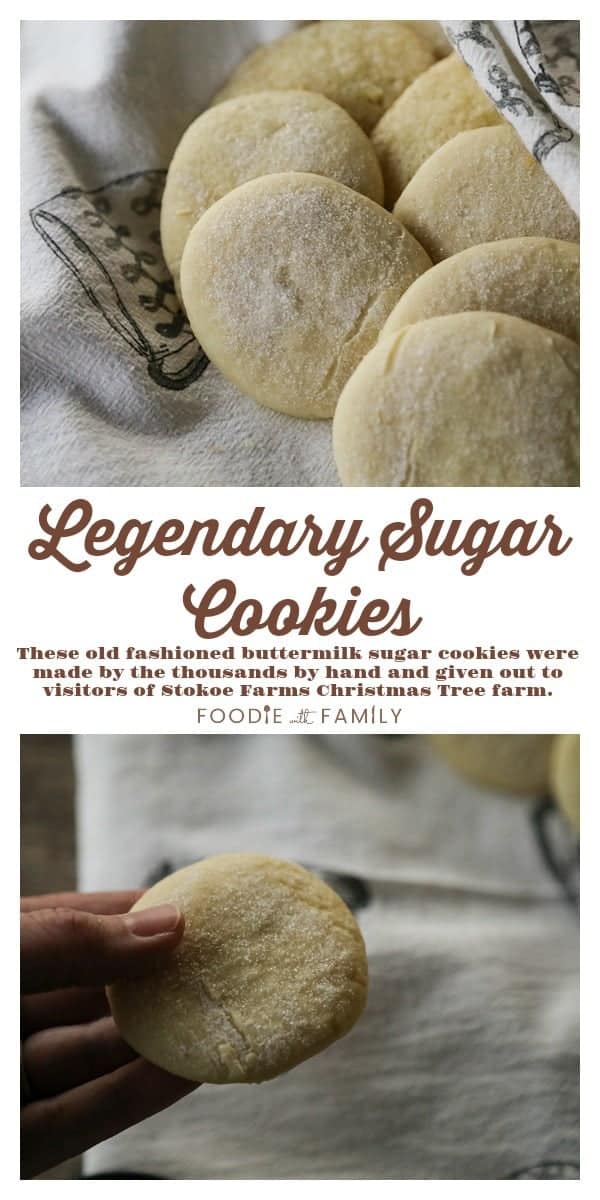 These beautiful Stokoe Farms' Legendary Sugar Cookies are soft, sweet, fluffy, old-fashioned, and delicate and shimmer with a coating of crunchy granulated sugar.