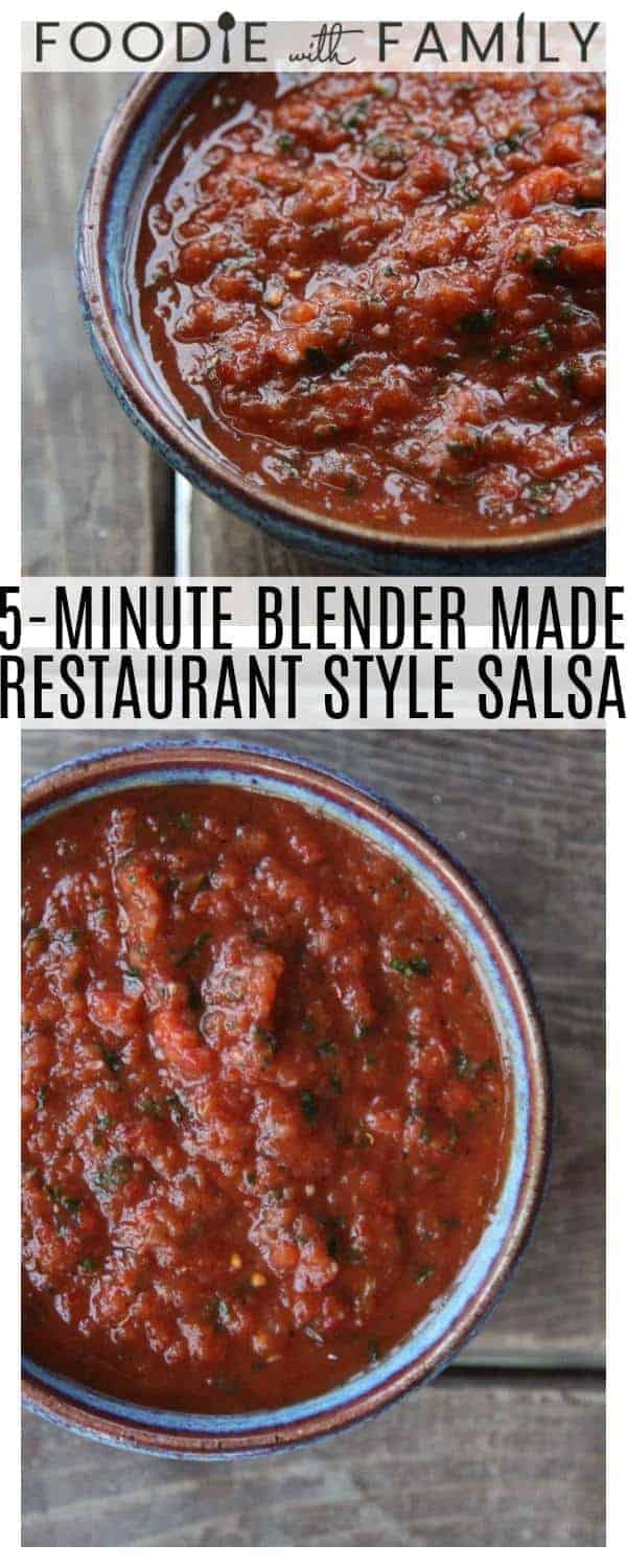 Have fresh, fabulous 5 Minute Restaurant Style Chipotle Salsa that beats jarred salsa any day of the week. All it takes is a blender and common pantry ingredients!