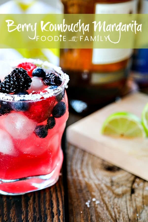 Tart and sweet, refreshing berry Kombucha stands in for most of the lime juice in this modern twist on the classic Margarita; Berry Kombucha Margaritas. With or without the traditional salted rim, you'll reach for this on hot days all summer long!