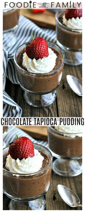 This rich, creamy, custard-based Chocolate Tapioca Pudding is comforting and delicious, and modern enough to be interesting while still being nostalgic!