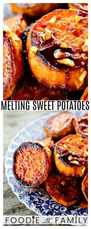 Melting Sweet Potatoes: Deeply caramelized, flavourful slices of sweet potatoes so tender they yield to the edge of a spoon. 