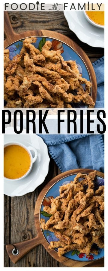 These Easy Crispy Pork Tenders or Pork Fries will be your new go-to snack. Make a huge pile of irresistible crispy-breaded pork from just two New York (boneless center cut) pork chops.