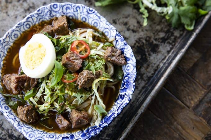 Filipino Beef Noodle Soup (Beef Pares Mami)